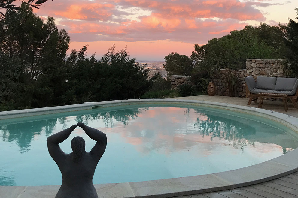 Vue depuis la piscine de la Singulière à Sète