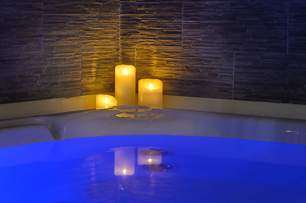 Enjoy a Jacuzzi in our wellness area